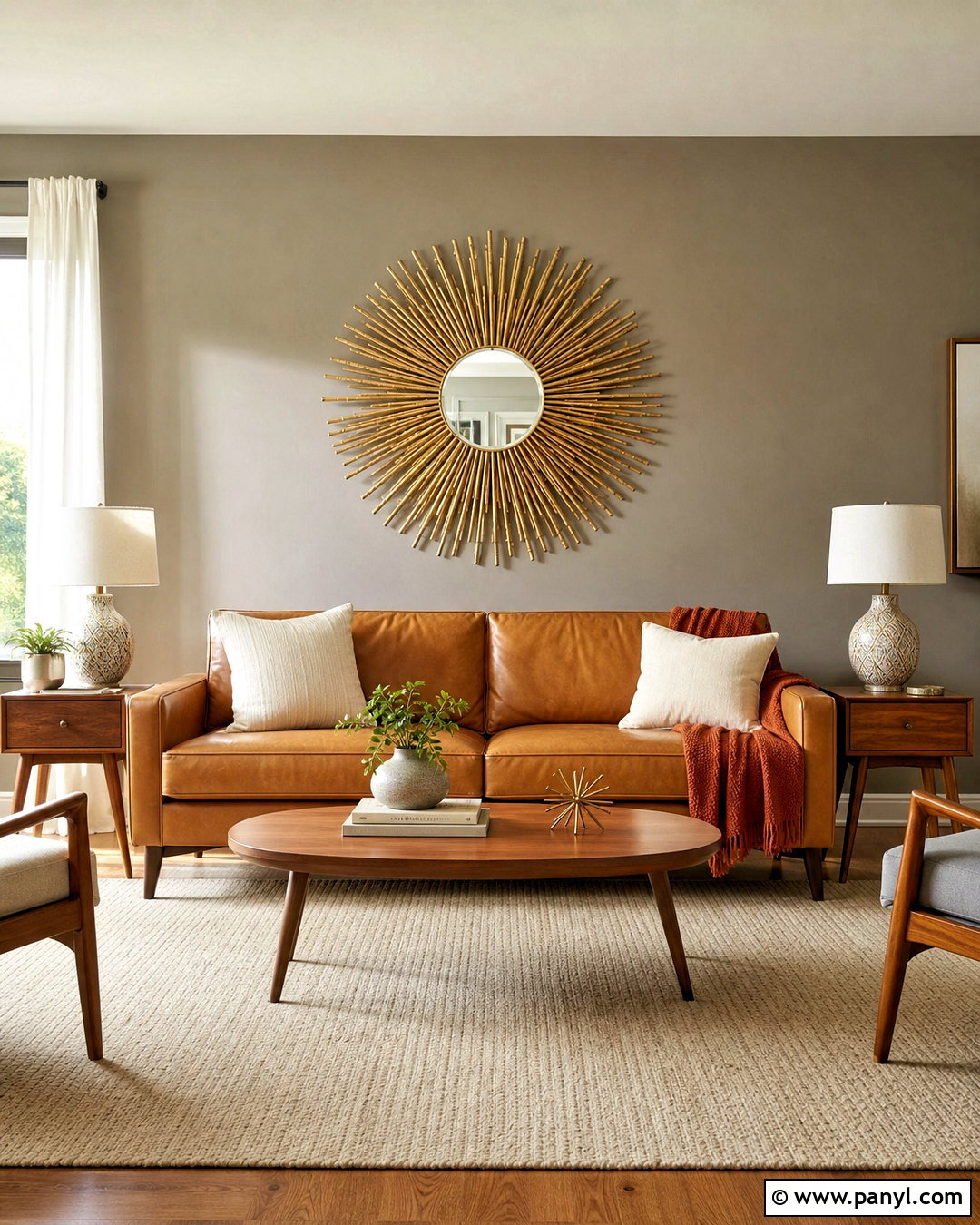 Gold Sunburst Mirror Wall Decor - 20 golden wall decor ideas