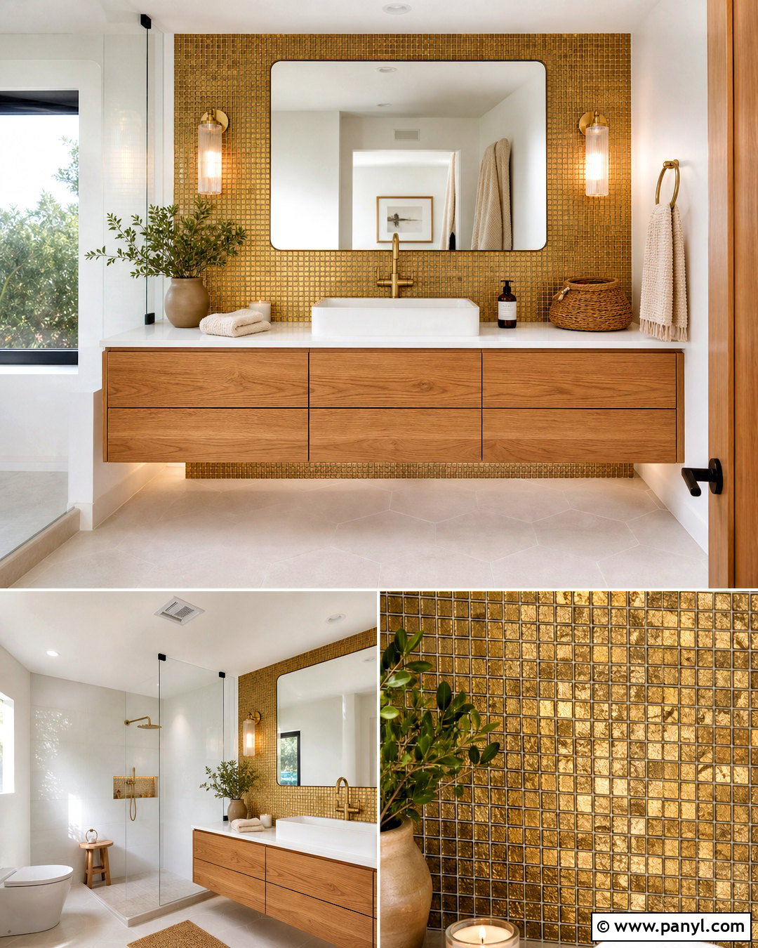 Gold Textured Bathroom Tiles - 20 gold texture ideas