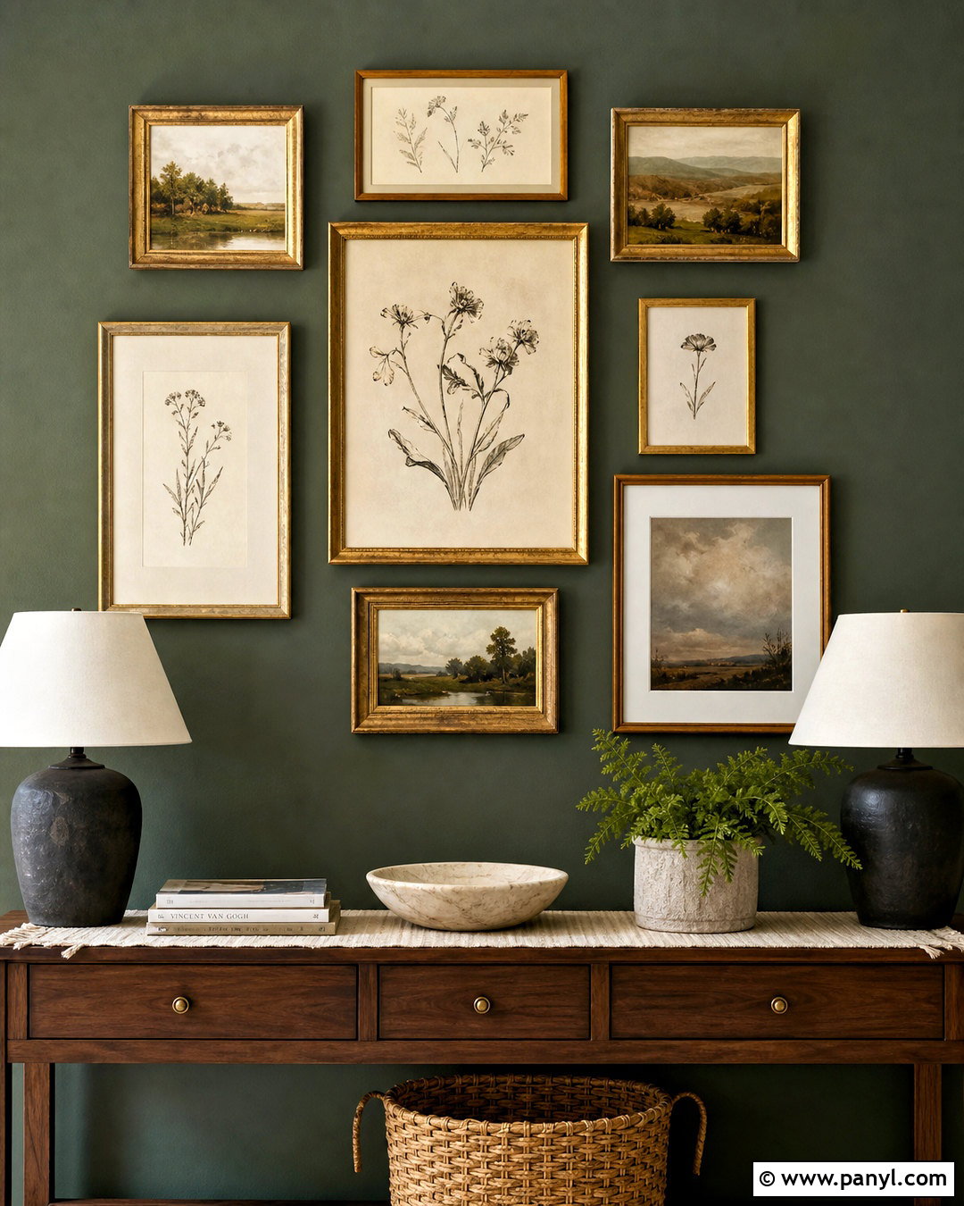 Gold Textured Gallery Wall - 20 gold texture ideas