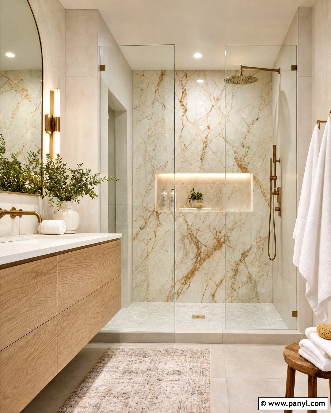 Gold Textured Shower Wall - 20 gold texture ideas