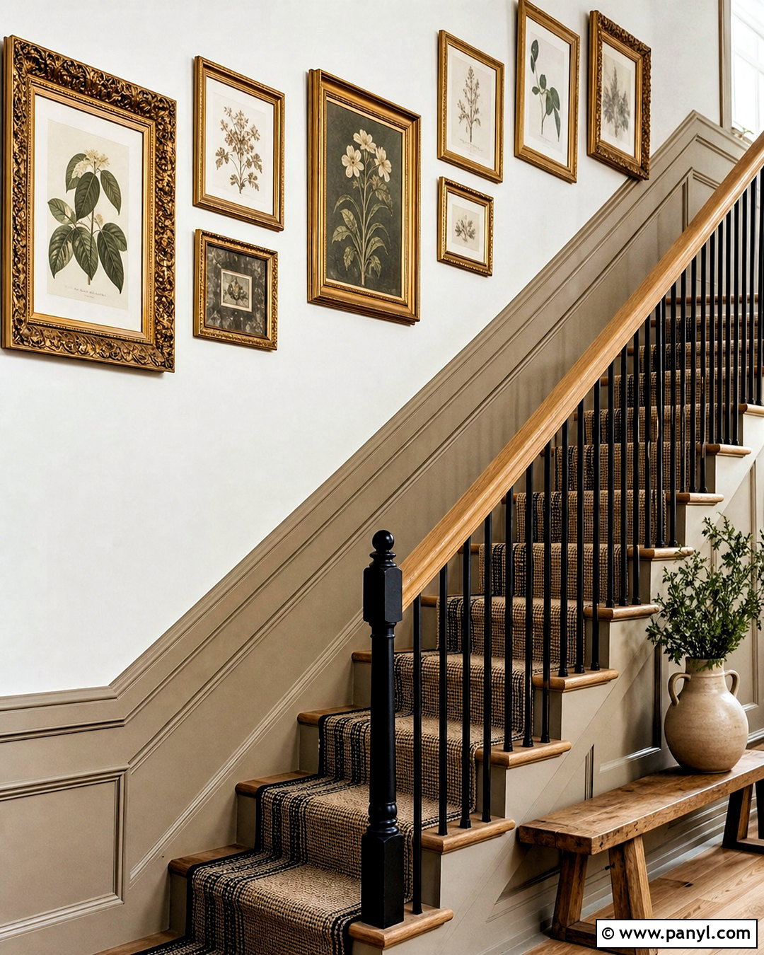 Gold Textured Staircase Wall - 20 gold texture ideas