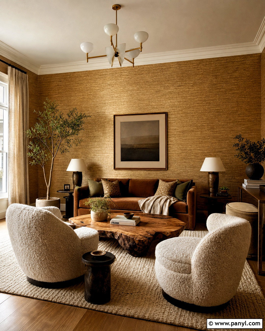 Gold Textured Wallpaper Living Room - 20 gold wallpaper living room ideas