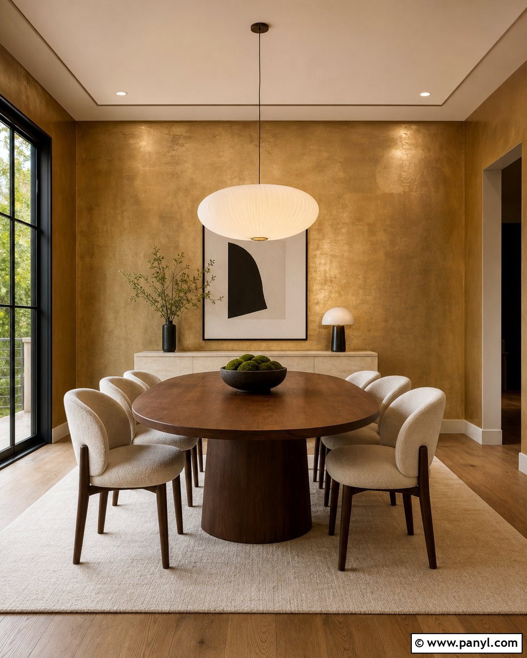 Gold Venetian Plaster Dining Room - 25 Gold Wall Color Ideas