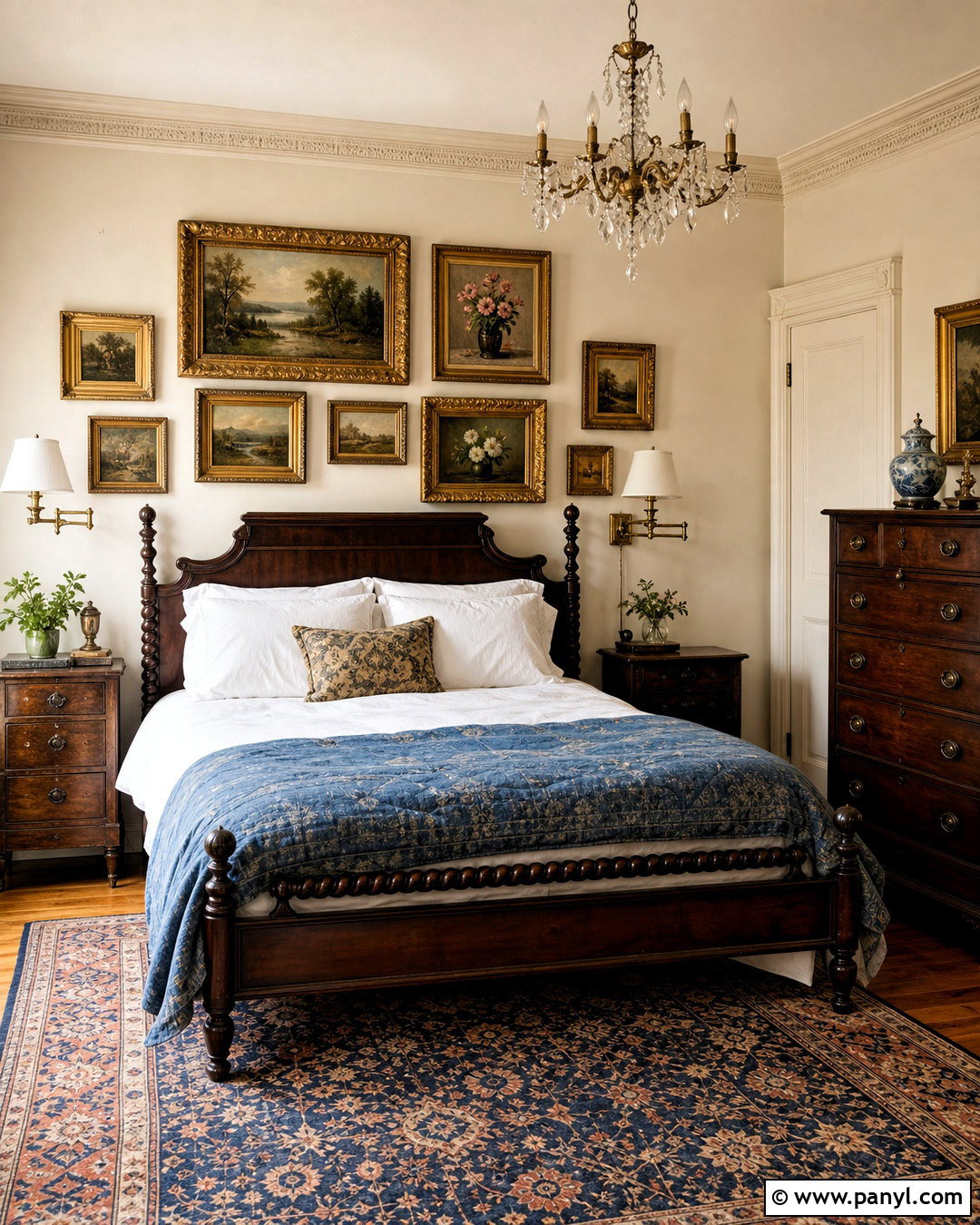 Gold Vintage Frame Bedroom - 20 gold wall decor bedroom ideas