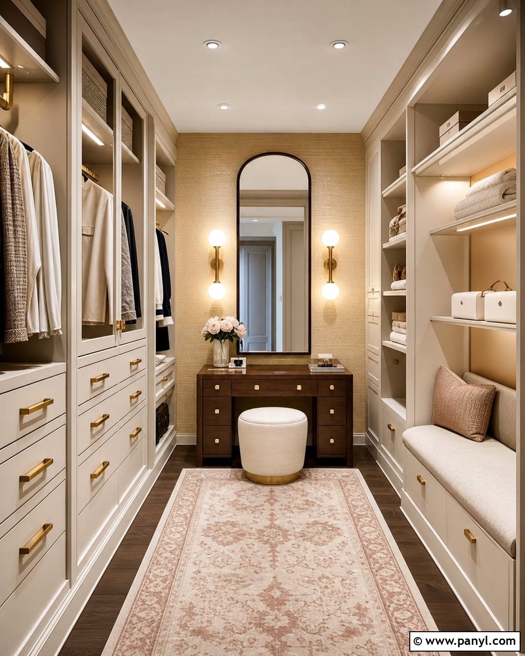 Gold Wall Dressing Room - 35 Gold Walls