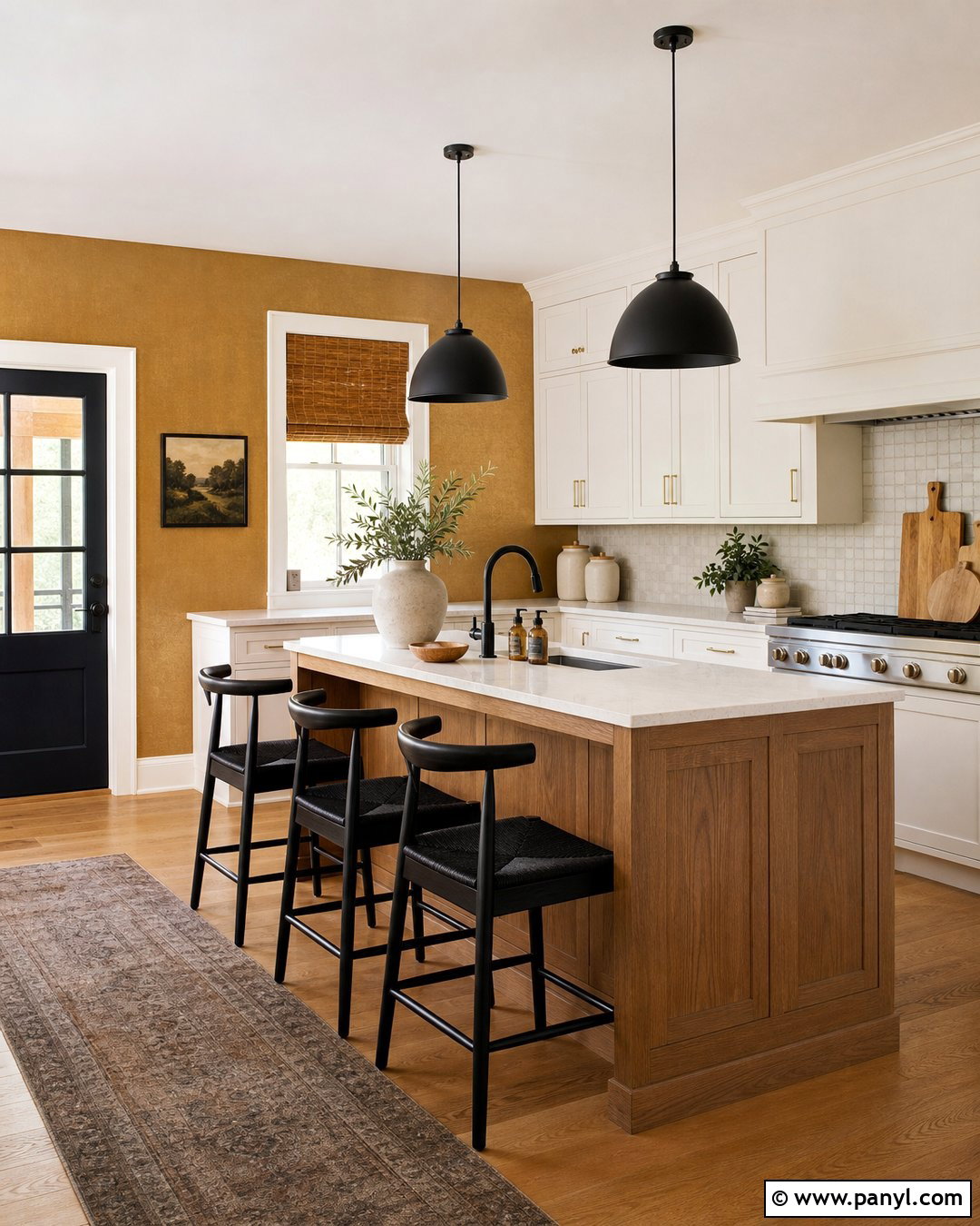 Gold Wall Kitchen - 35 Gold Walls