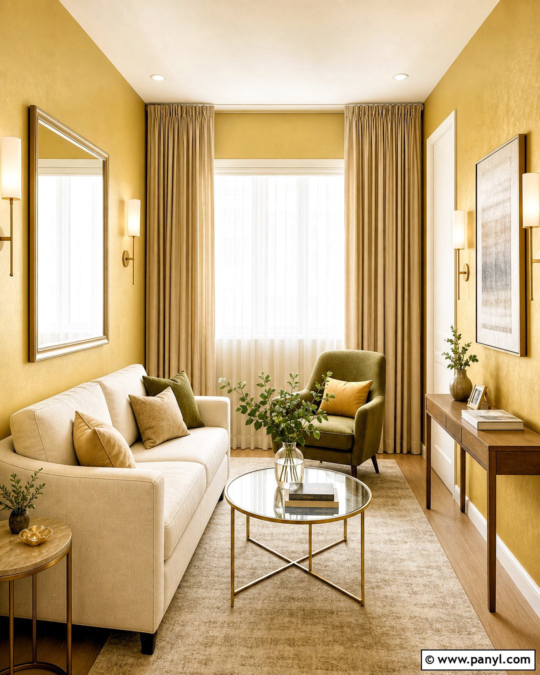 Gold Wall Paint Small Living Room - 20 gold wall paint living room ideas