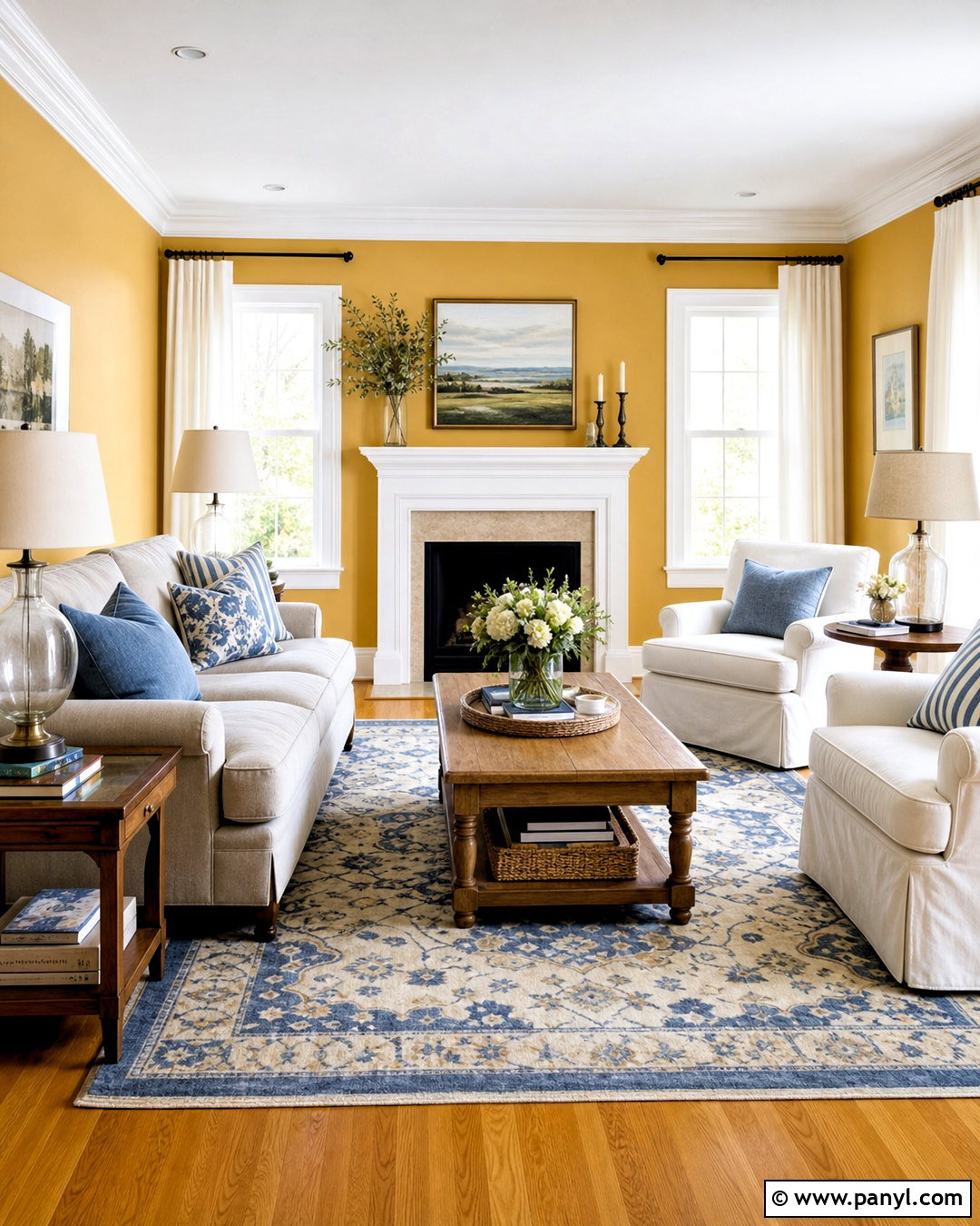 20 Gold Wall Paint Living Room Ideas for Rich, Warm Style