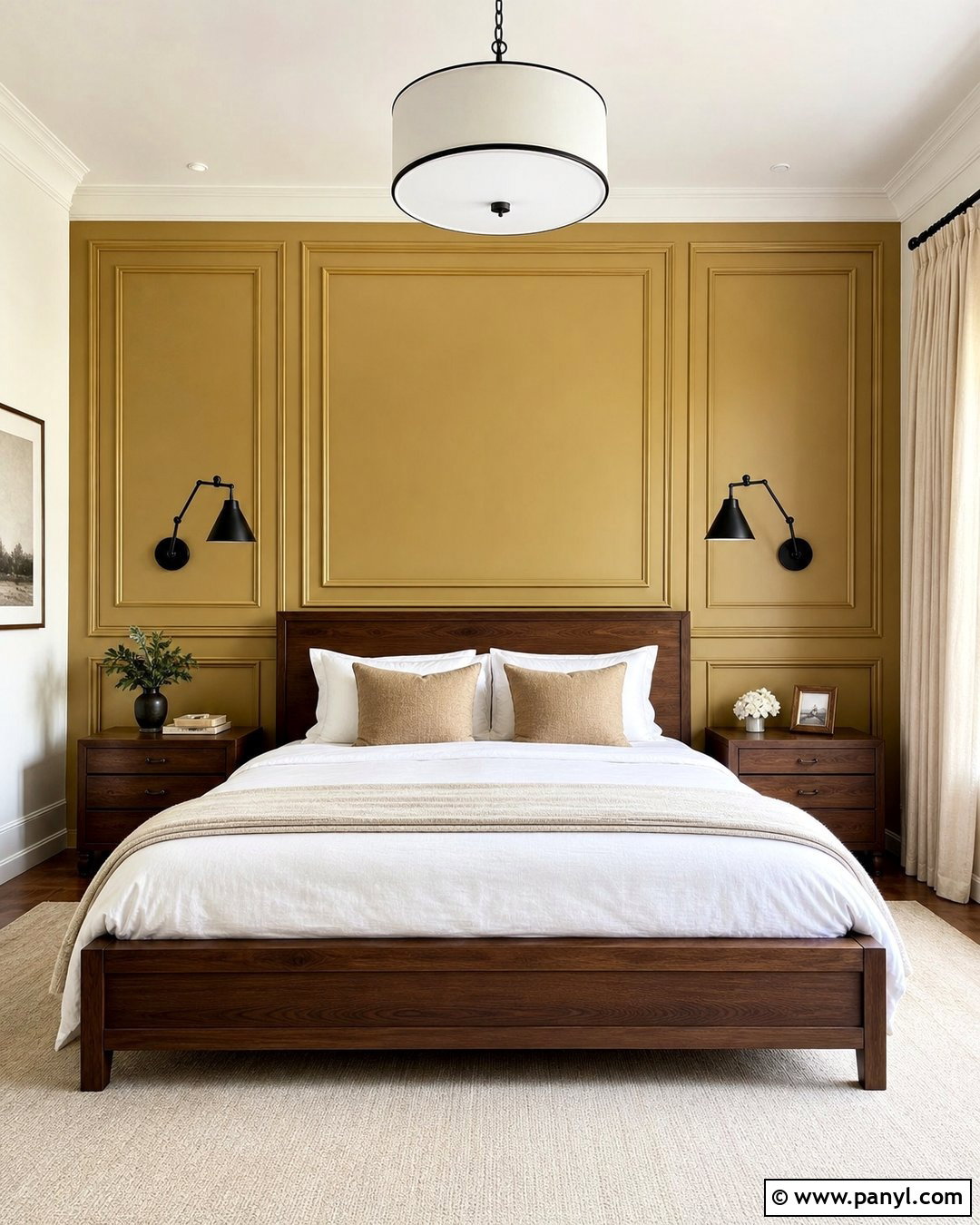 Gold Wall Paneling Bedroom - 25 Gold Wall Color Ideas