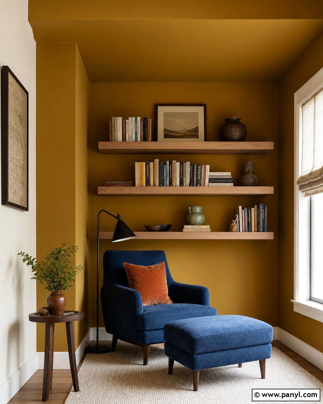 Gold Wall Reading Nook - 35 Gold Walls
