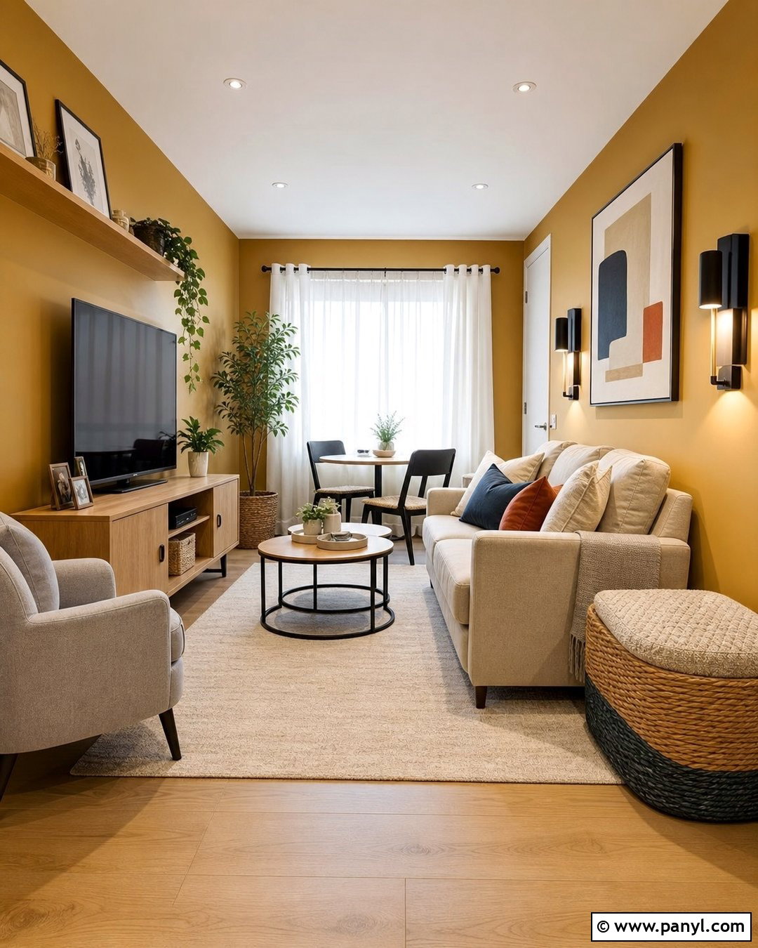 Gold Wall Small Apartment - 35 Gold Walls