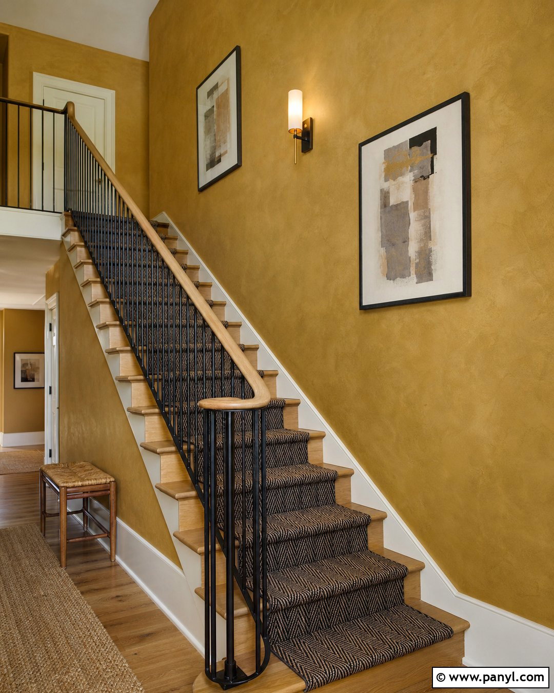 Gold Wall Staircase - 35 Gold Walls