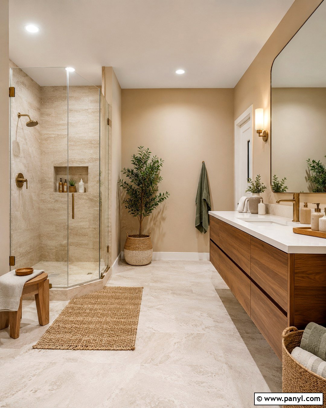 Golden Beige Bathroom - 20 Beige Bathroom Colors