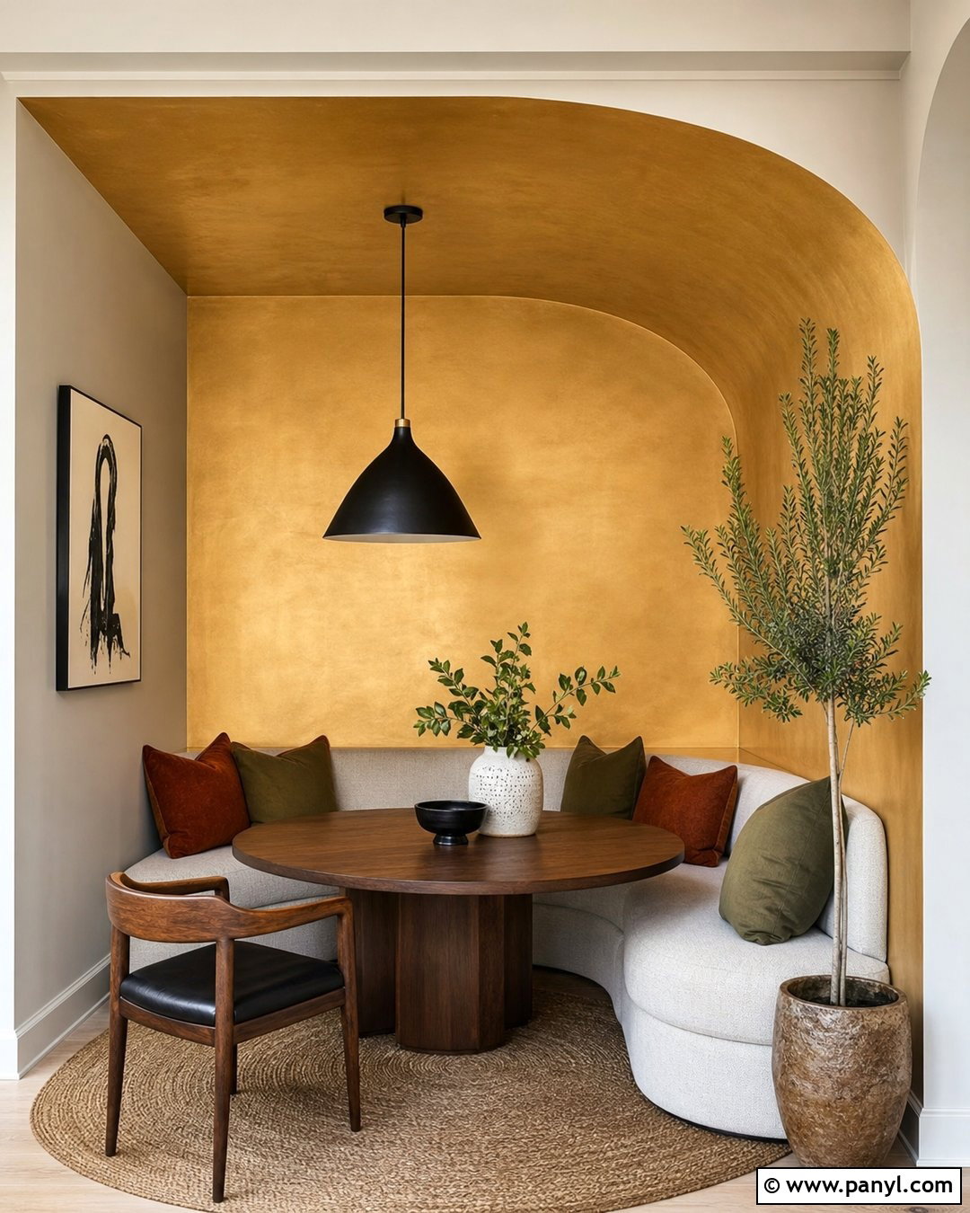 Golden Ceiling And Wall Corner - 35 golden wall ideas