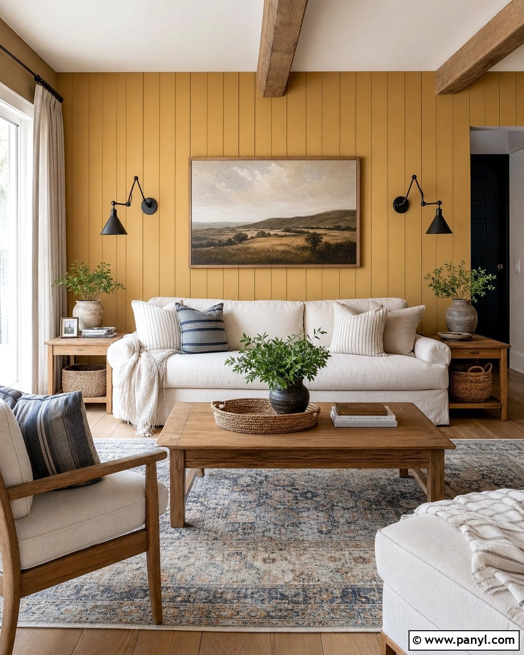 Golden Farmhouse Wall - 35 golden wall ideas