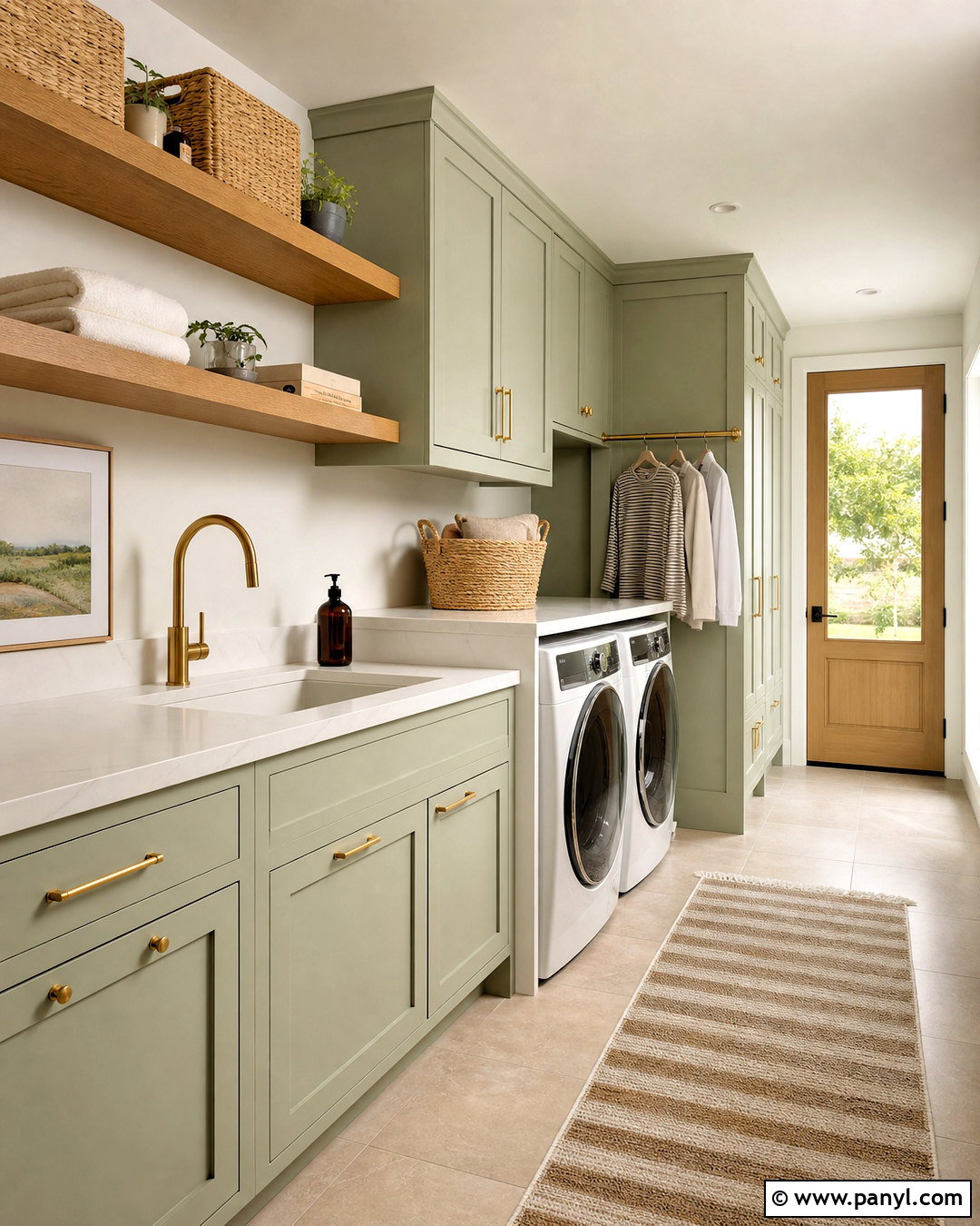 Golden Laundry Room - 20 golden interior design ideas