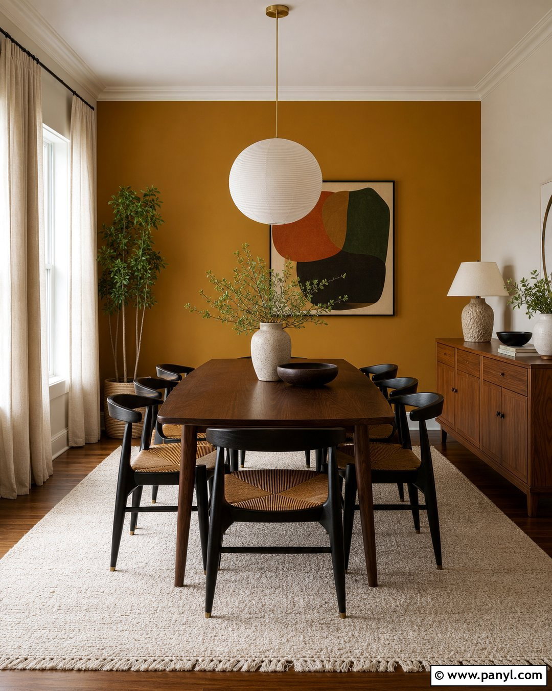 Golden Ochre Accent Wall - 30 accent wall paint colors