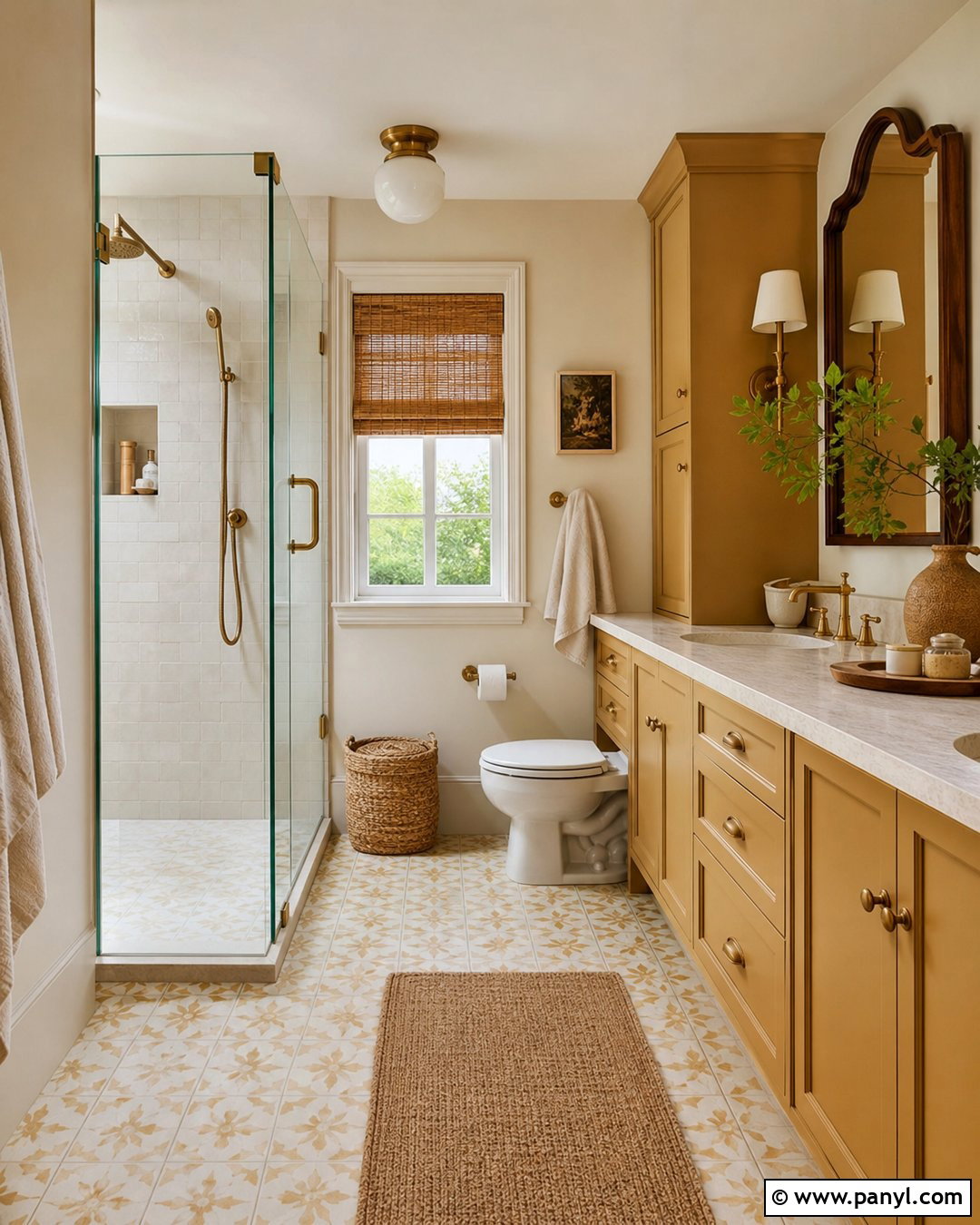 Golden Ochre Bathroom - 25 Bathroom Color Trends 2027