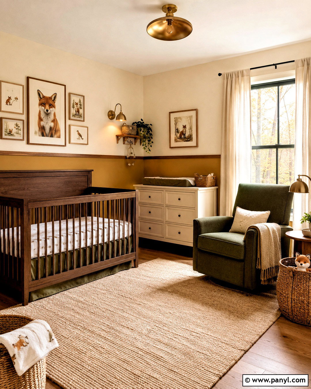 Golden Ochre Nursery Walls - 20 Woodland Nursery Wall Color Ideas