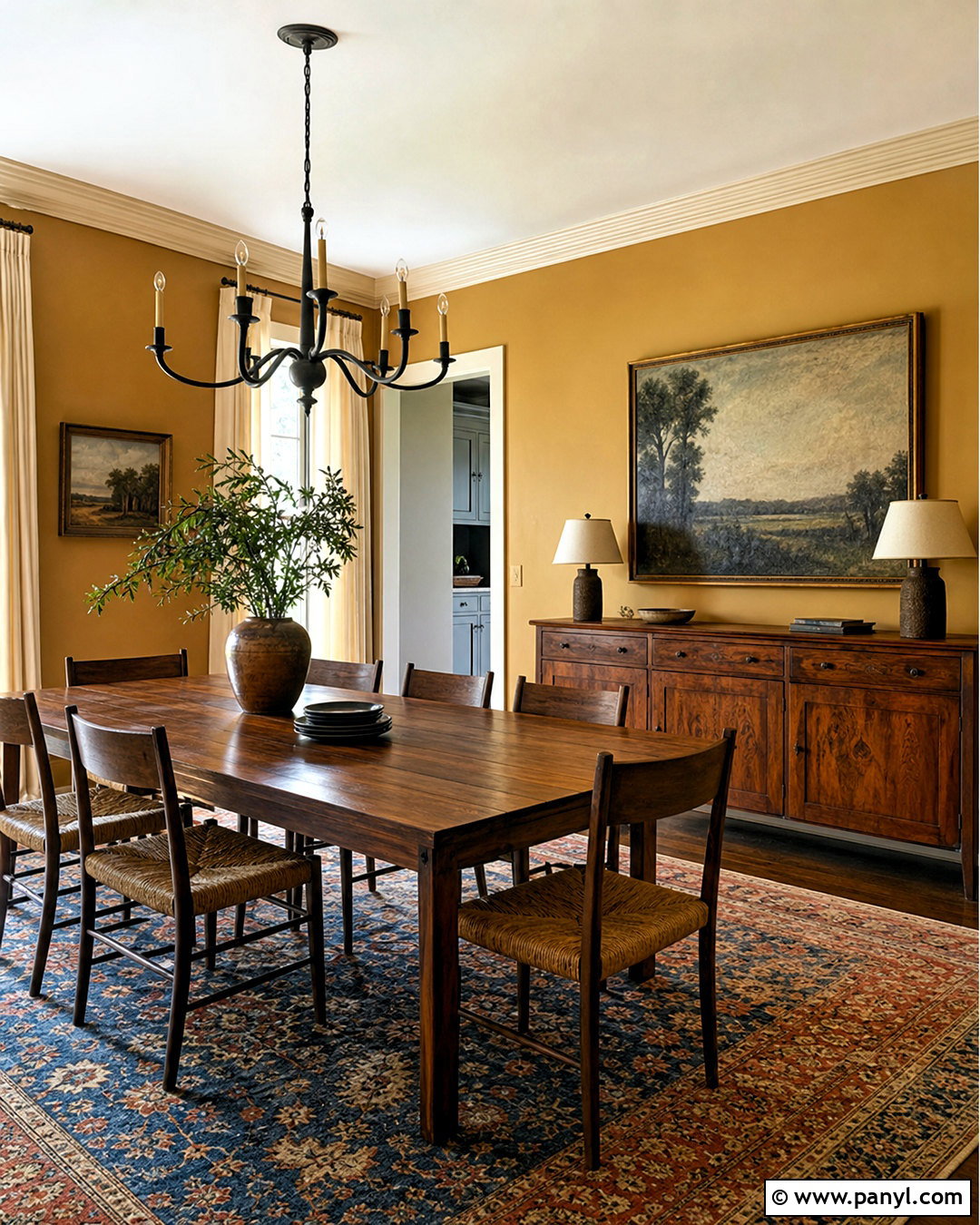Golden Ochre Paint for Dining Room Walls - 20 gold paint colors for walls