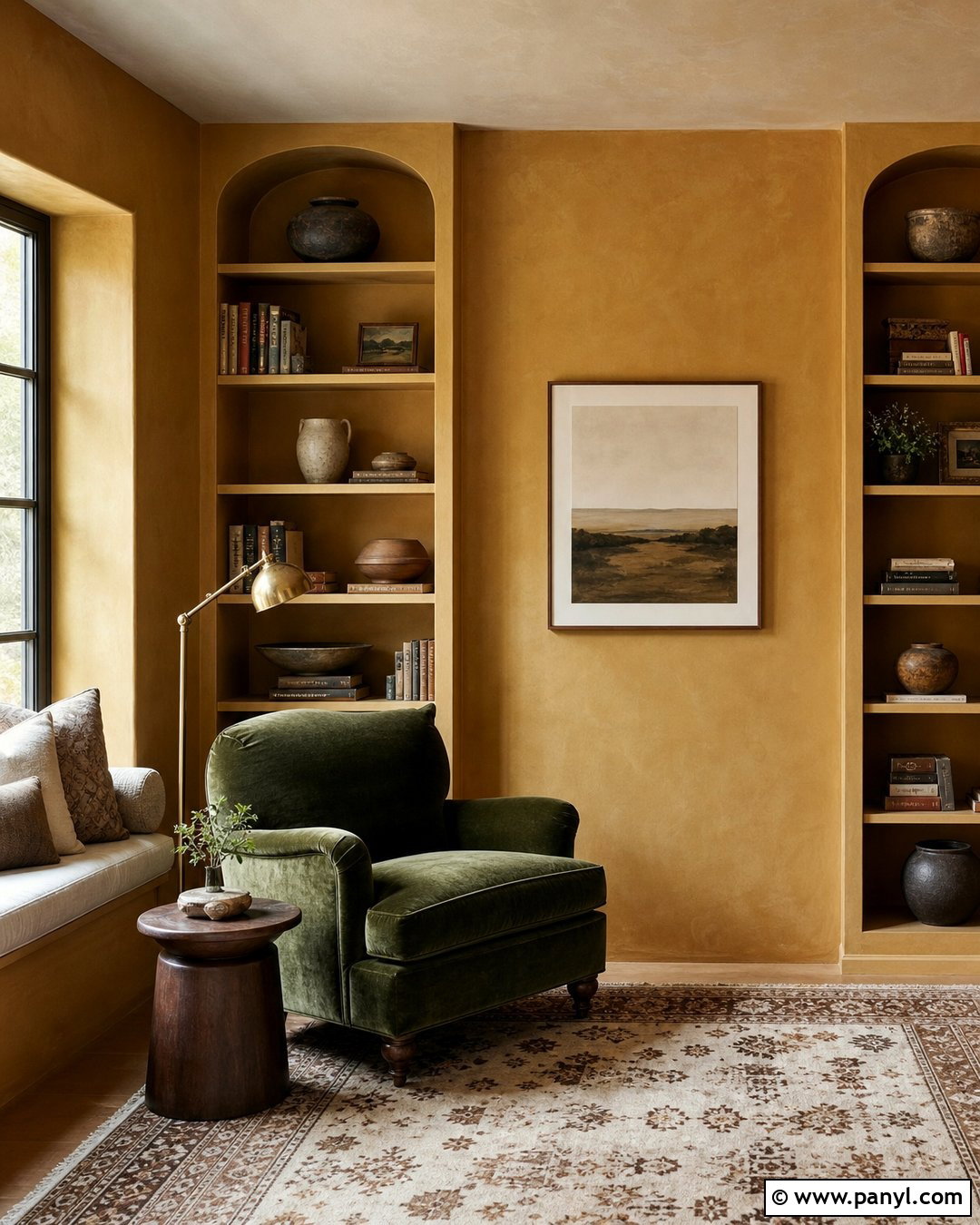 Golden Ochre Plaster Wall - 20 Plaster Wall Color Ideas
