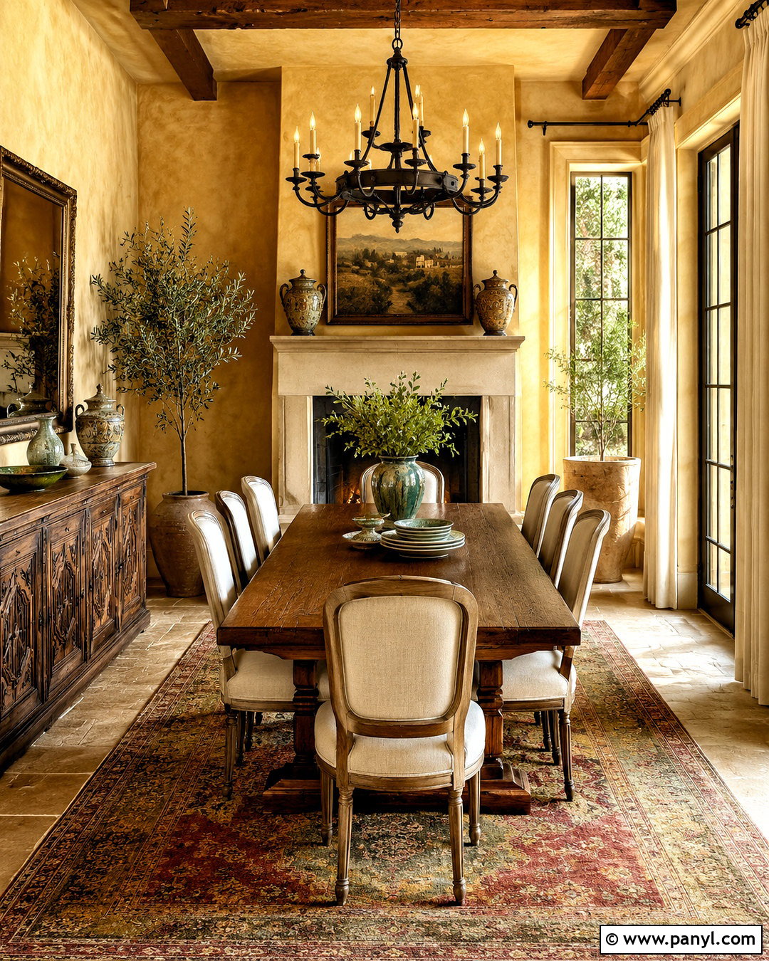Golden Ochre Tuscan Walls - 35 tuscan wall colors