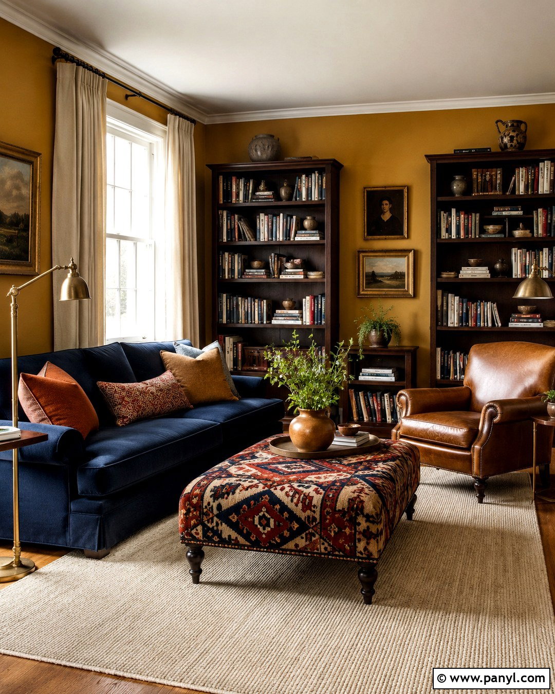 Golden Ochre Wall Color - 20 Cozy Home Wall Colors
