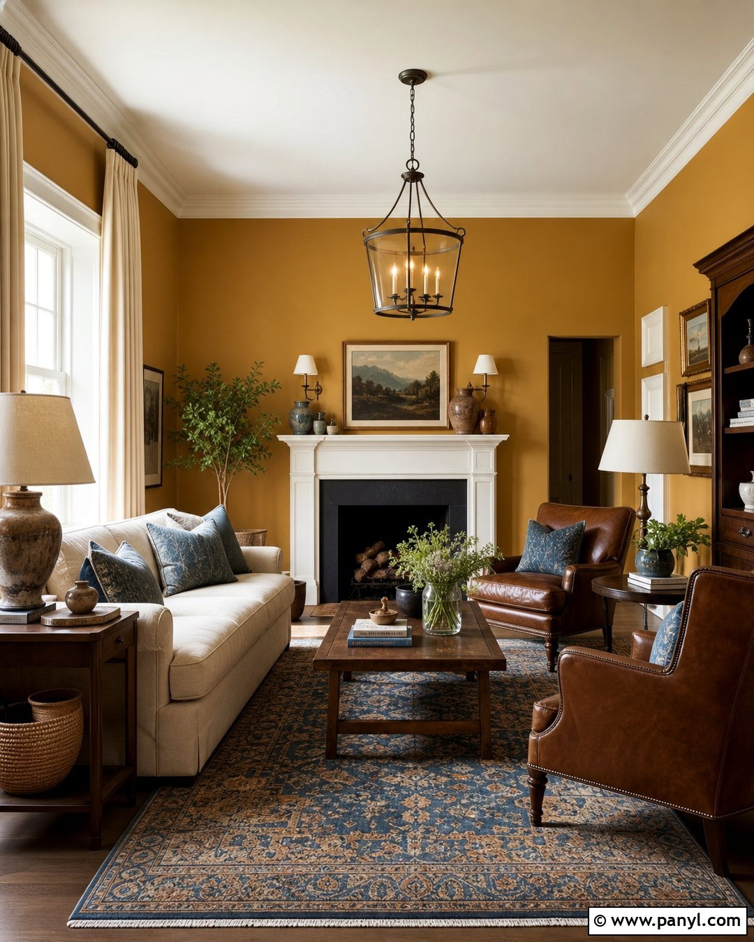Golden Ochre Wall Color - 35 Cozy Wall Colors