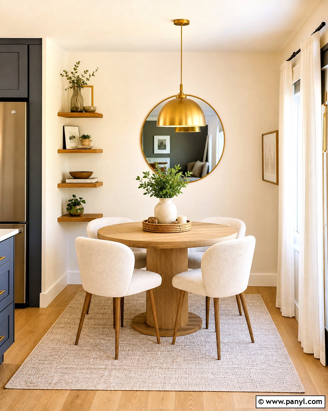 Golden Small Dining Room - 20 golden interior design ideas