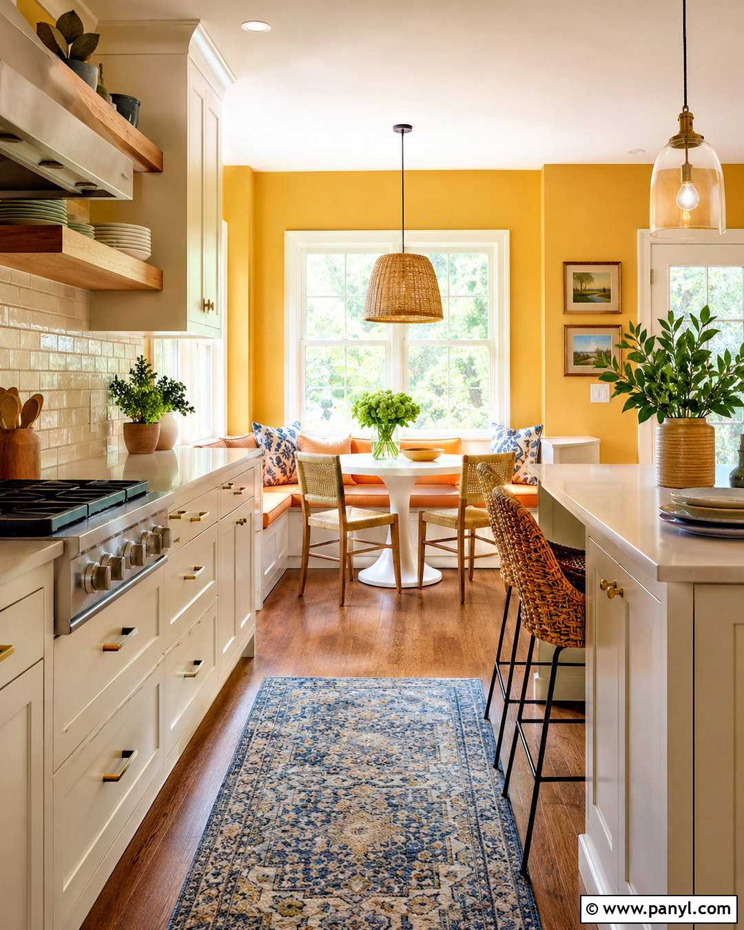 Golden Yellow And Tangerine Kitchen Walls - 20 Yellow And Orange Walls