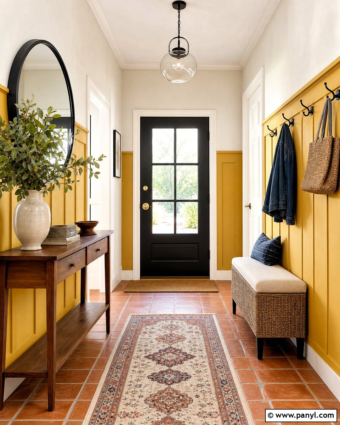 Golden Yellow Board And Batten Wall - 20 yellow wall texture ideas