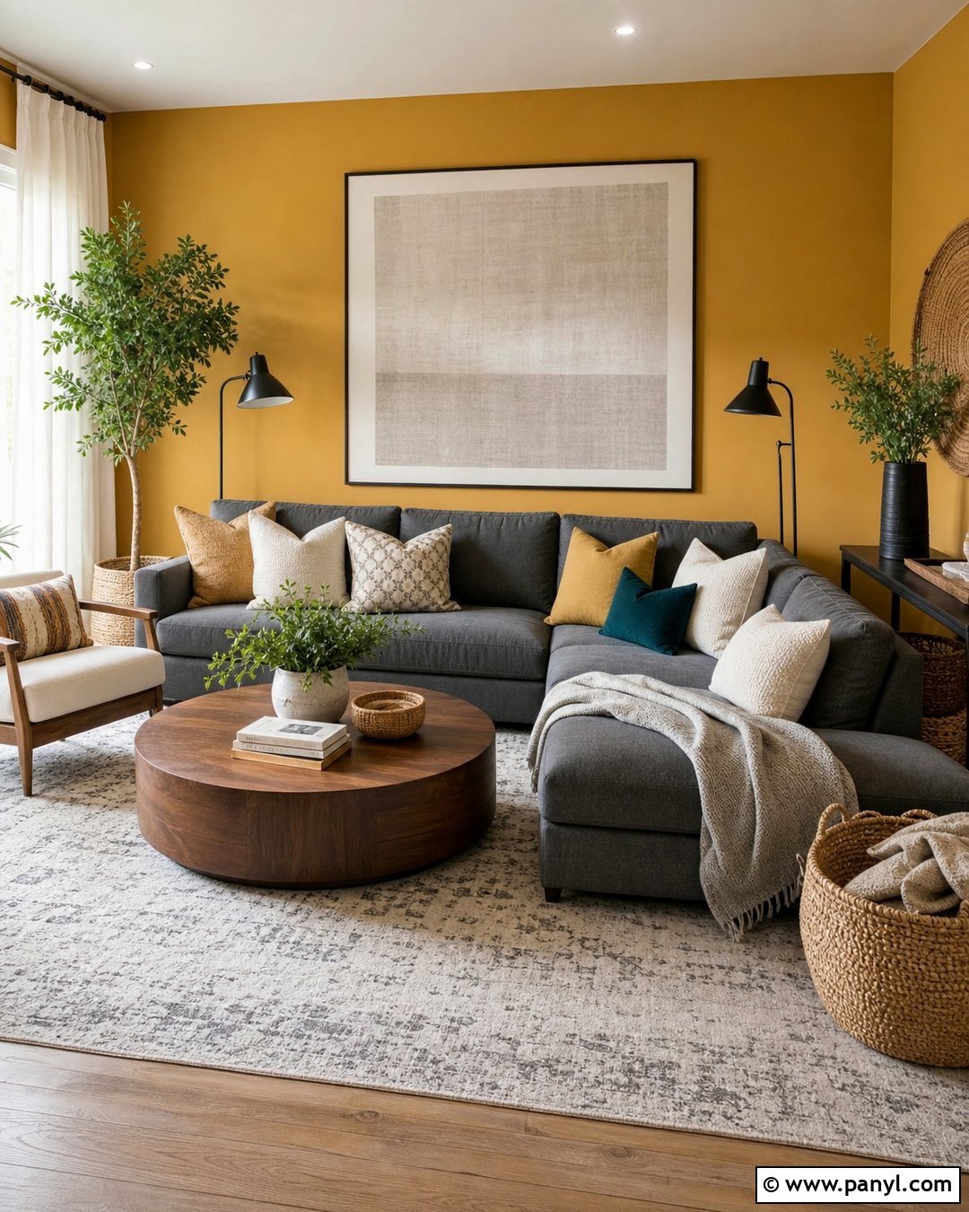 20 Golden Yellow Walls: Bright Ideas for Cheerful Modern Rooms