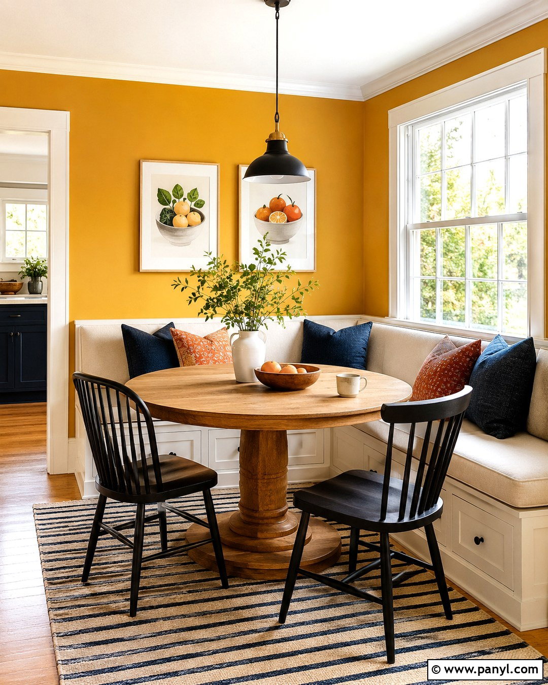 Golden Yellow Wall Color for Breakfast Nook - 20 Colorful Wall Colors