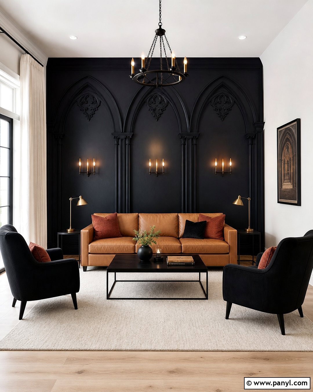 Gothic Arch Accent Wall - 30 Gothic Walls