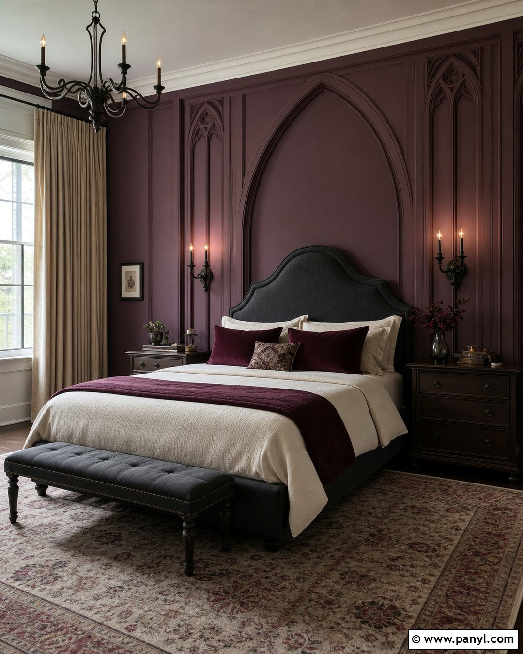Gothic Bedroom Headboard Wall - 30 Gothic Walls