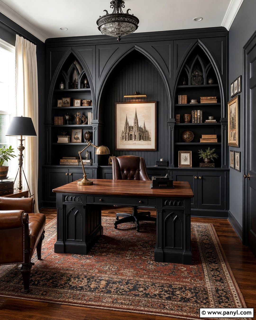 Gothic Home Office Wall - 30 Gothic Walls