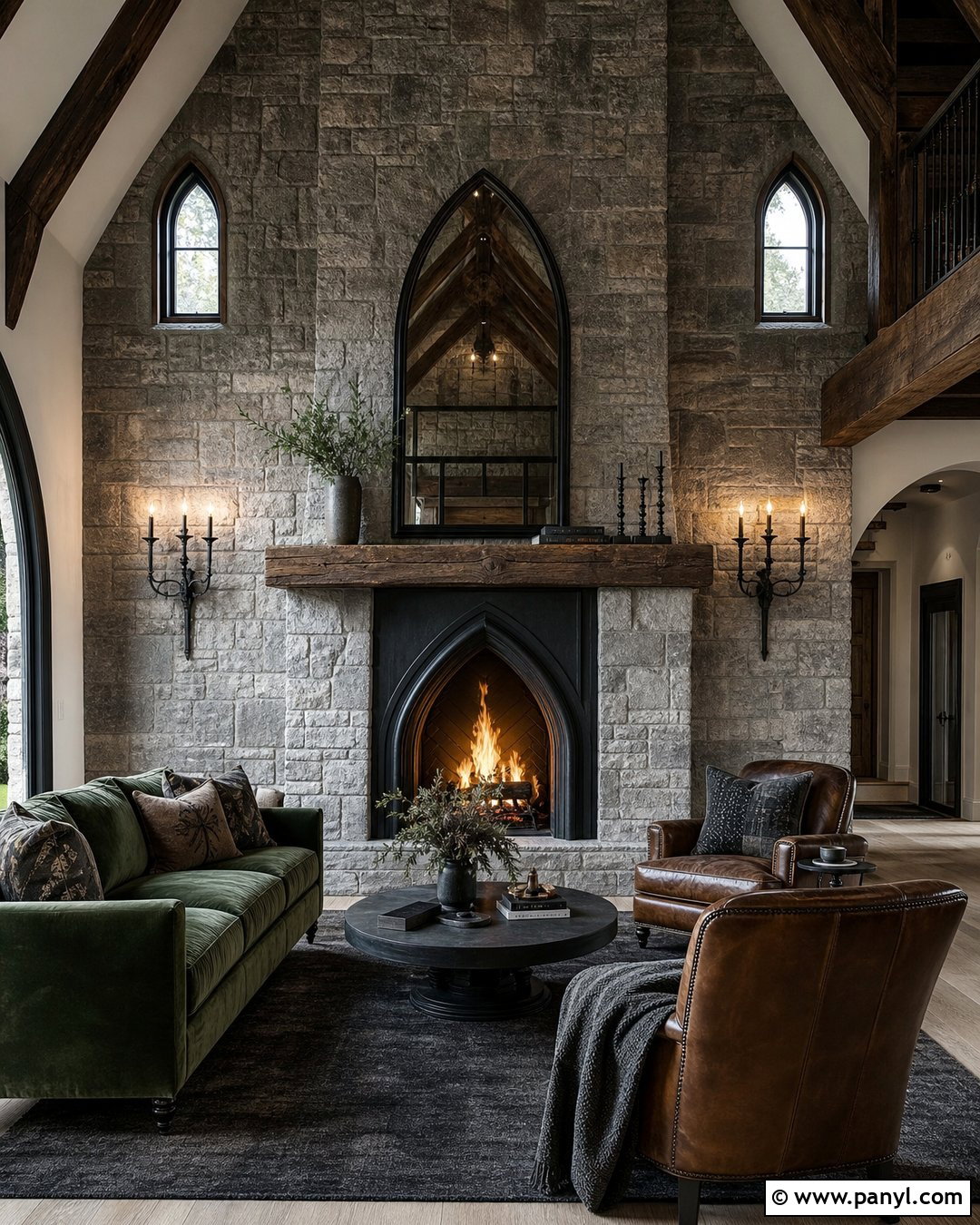 Gothic Stone Fireplace Wall - 30 Gothic Walls