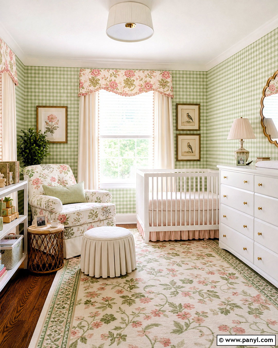 Grandmillennial Gingham Nursery - 20 gingham nursery ideas