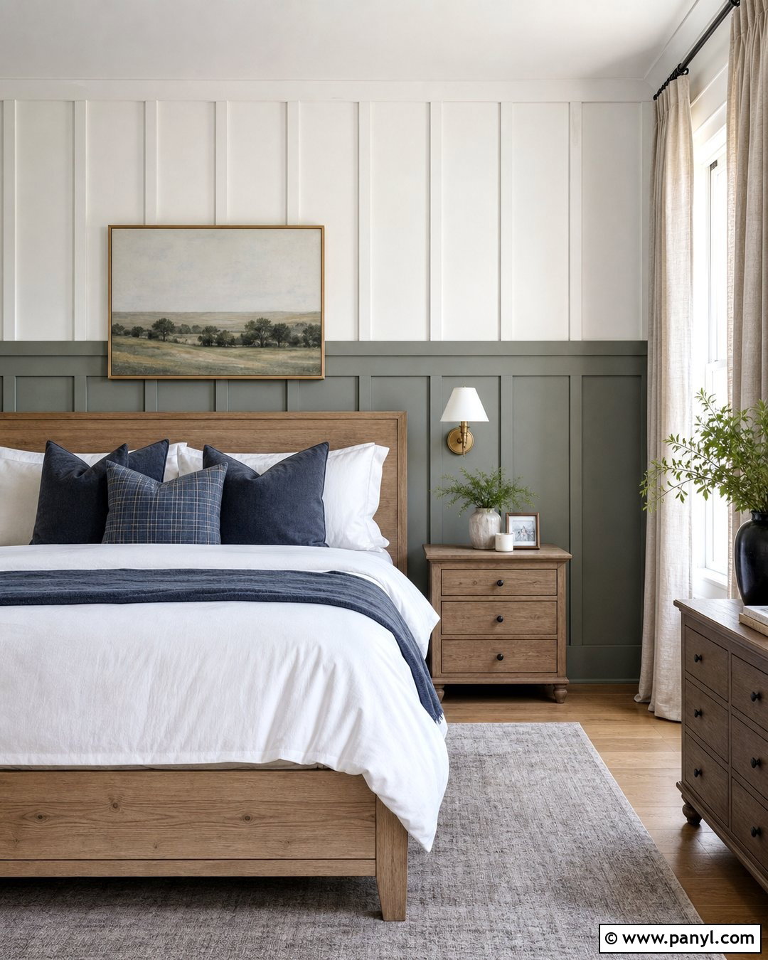 Granite Boulder Board And Batten Bedroom - 20 Granite Boulder Paint Color Ideas