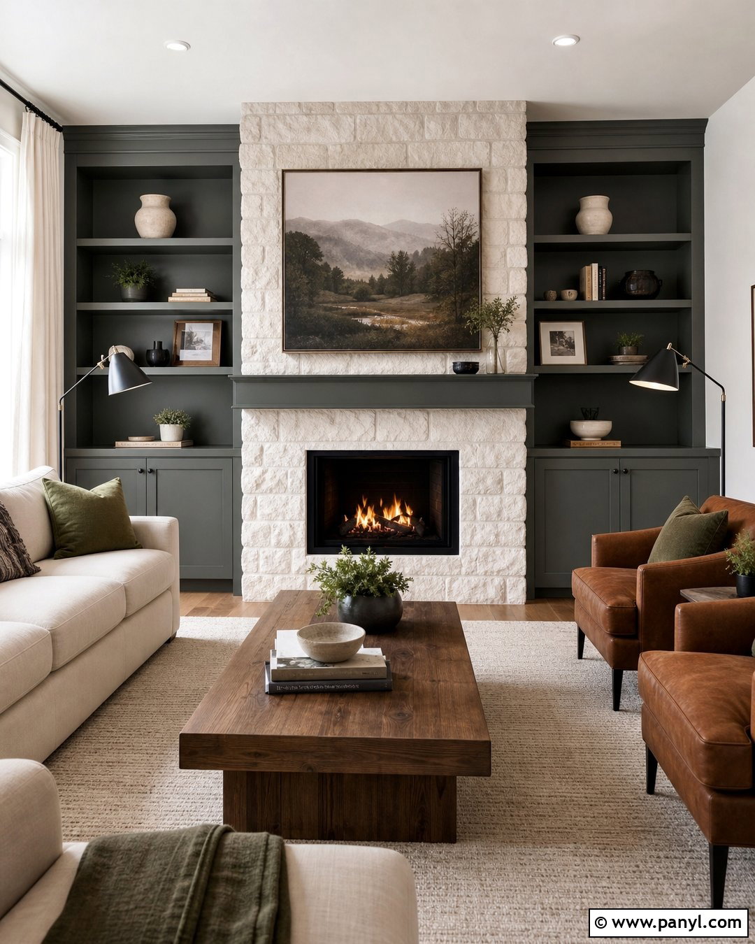 Granite Boulder Fireplace Wall - 20 Granite Boulder Paint Color Ideas