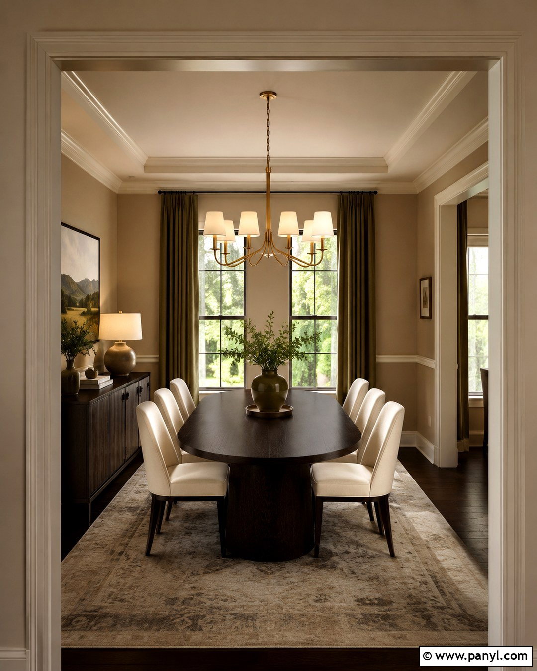 Grant Beige Dining Room - 20 Tan Wall Paint Colors
