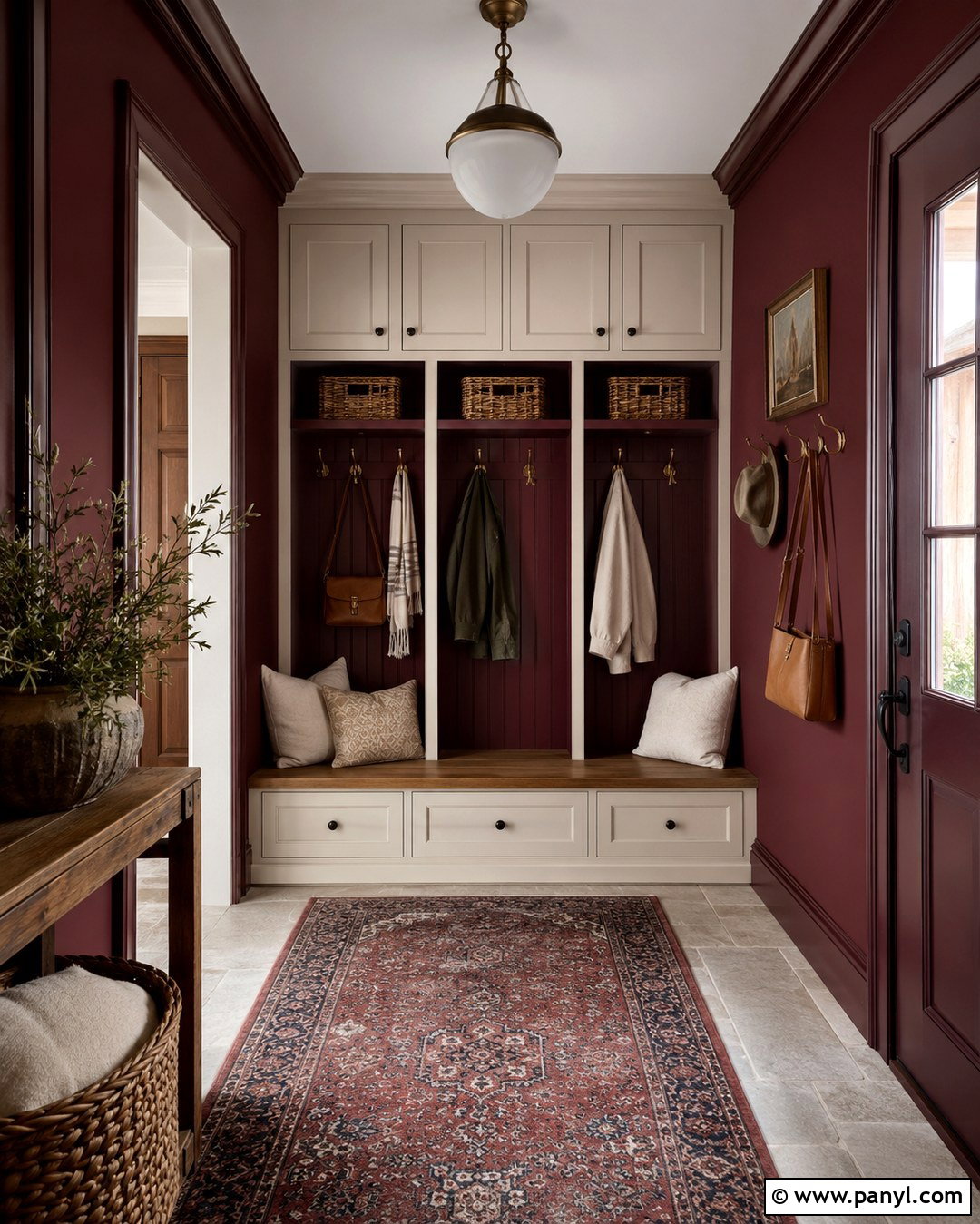 Graphite Gray Mudroom Walls - 20 Dark Mudroom Wall Colors