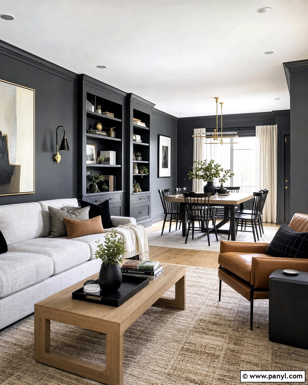 Graphite Gray Paint - 20 dark room paint colors