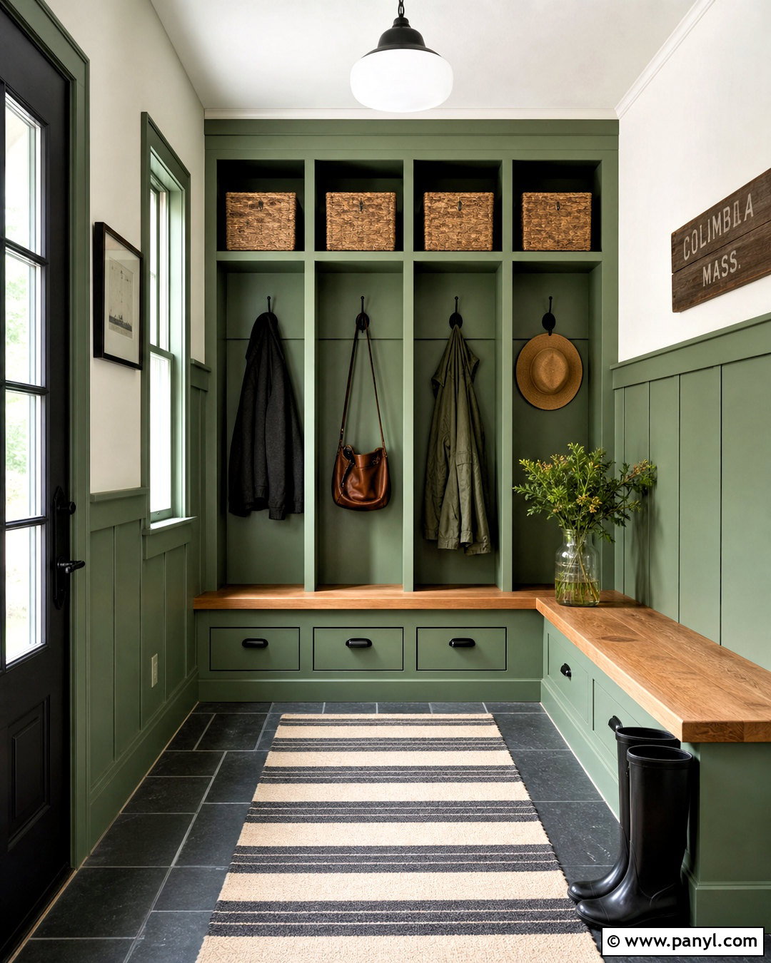 Grass Green Mudroom - 20 green room colors