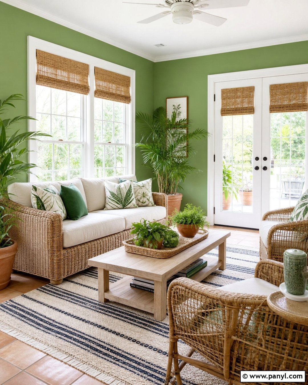 Grass Green Sunroom Walls - 30 green wall colors