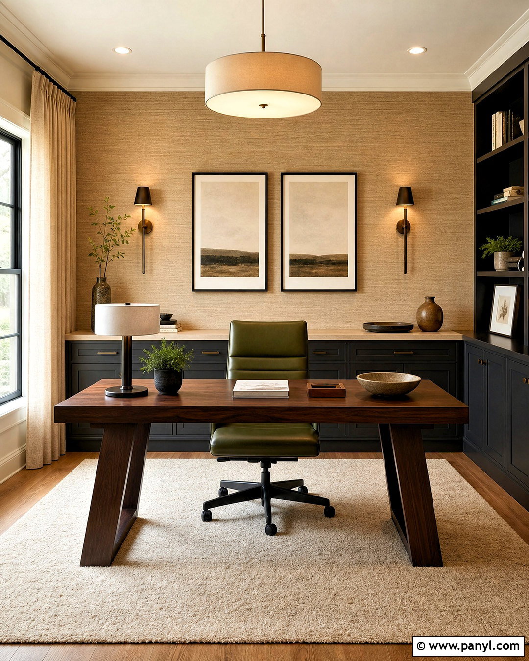 Grasscloth Feature Wall - 20 modern feature wall ideas