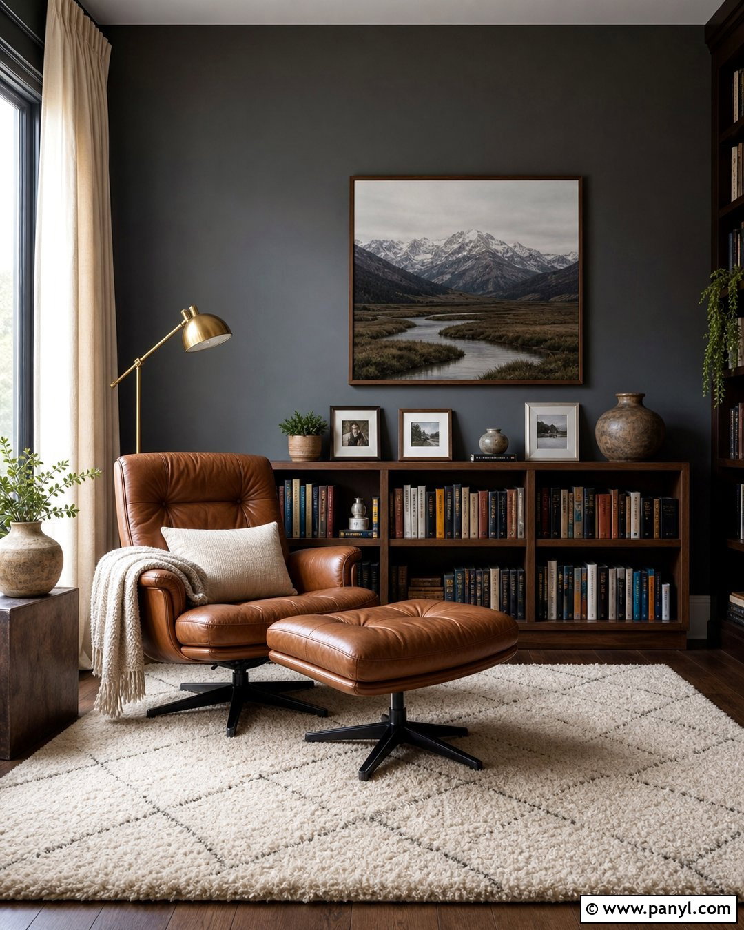 Gray Accent Wall Reading Room - 20 Empty Room With Gray Accent Wall Ideas