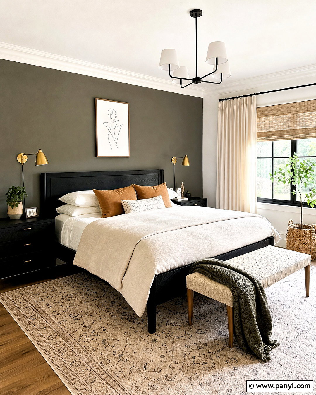Gray Accent Wall With Black Furniture - 20 gray accent wall bedroom ideas