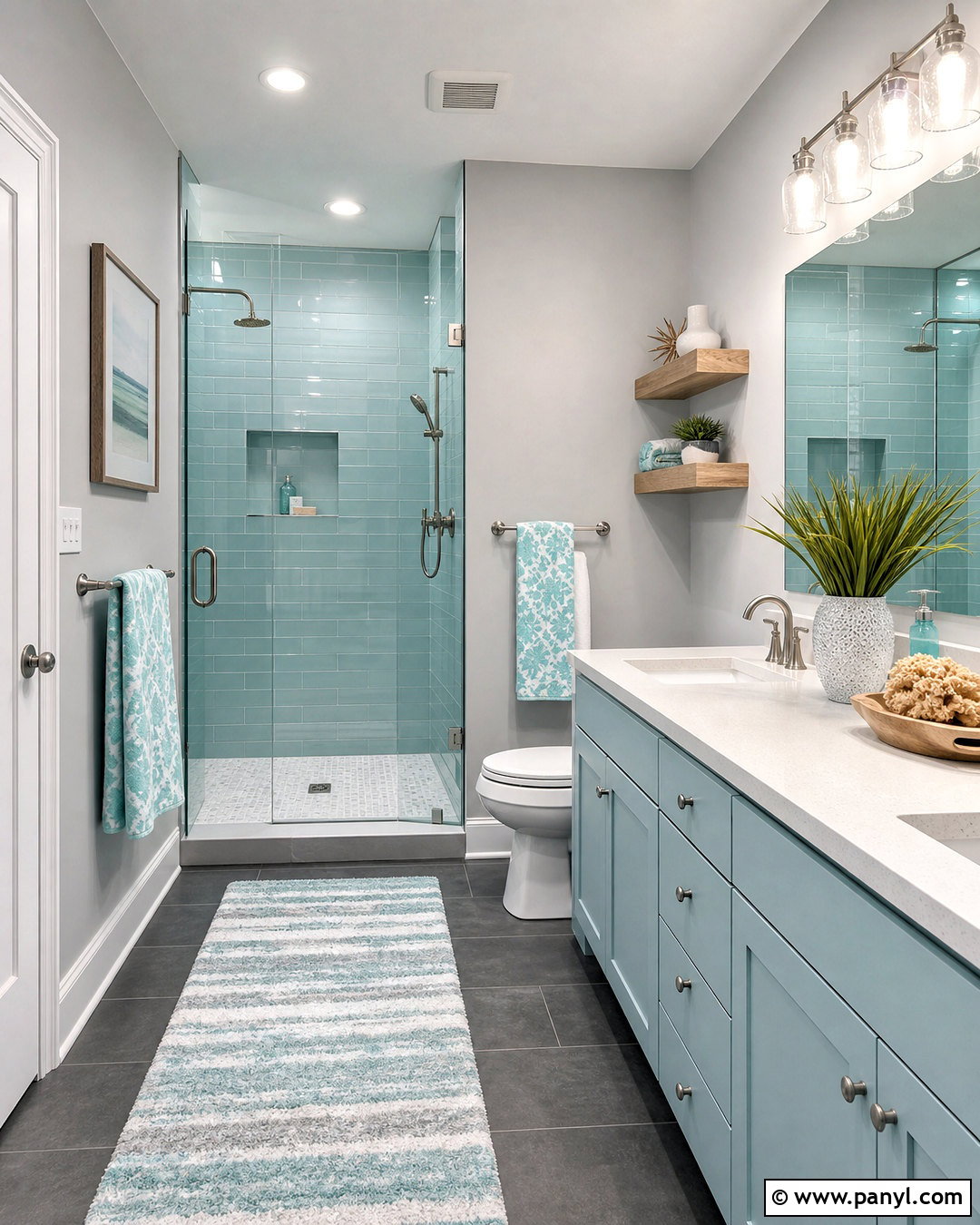 Gray And Aqua Bathroom - 20 bathroom color schemes gray ideas