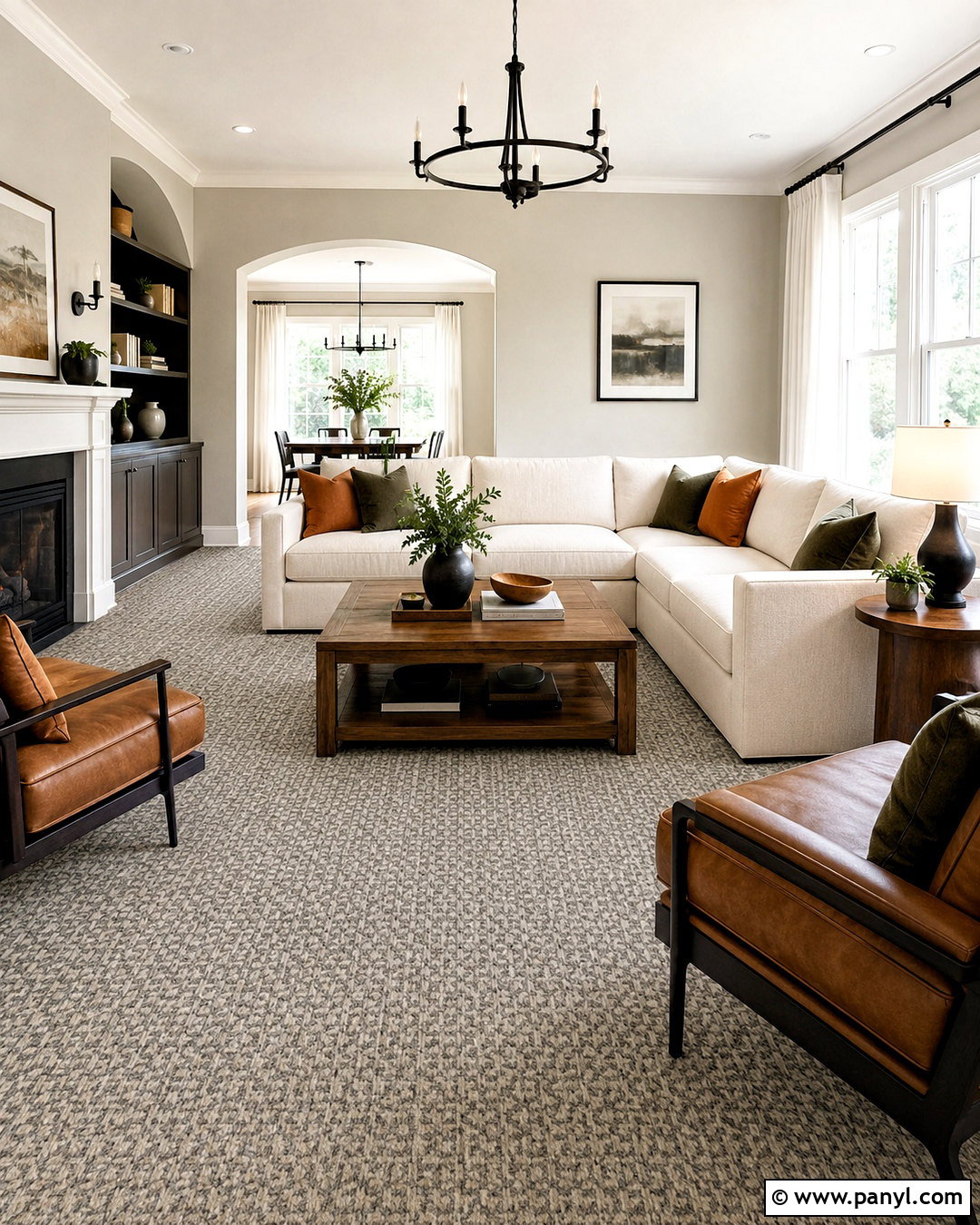 Gray And Beige Patterned Carpet With Repose Gray Walls - 20 What Color Carpet Goes With Repose Gray Walls